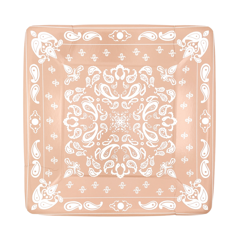 Dusty Champagne Bandana Dinner Plates