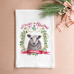 All I Want for Christmas is Ewe Tea Towel