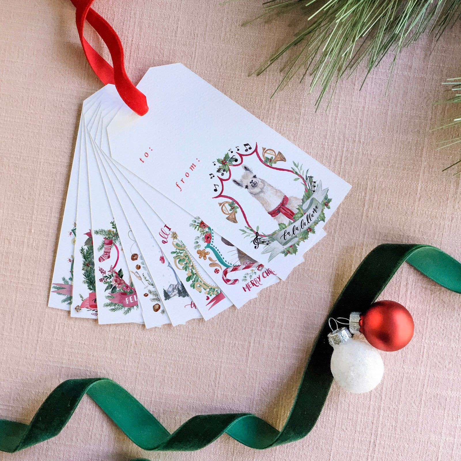 Christmas Crests Collection No. 1 Gift Tag Set