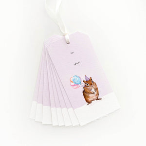 Party Chipmunk Gift Tags