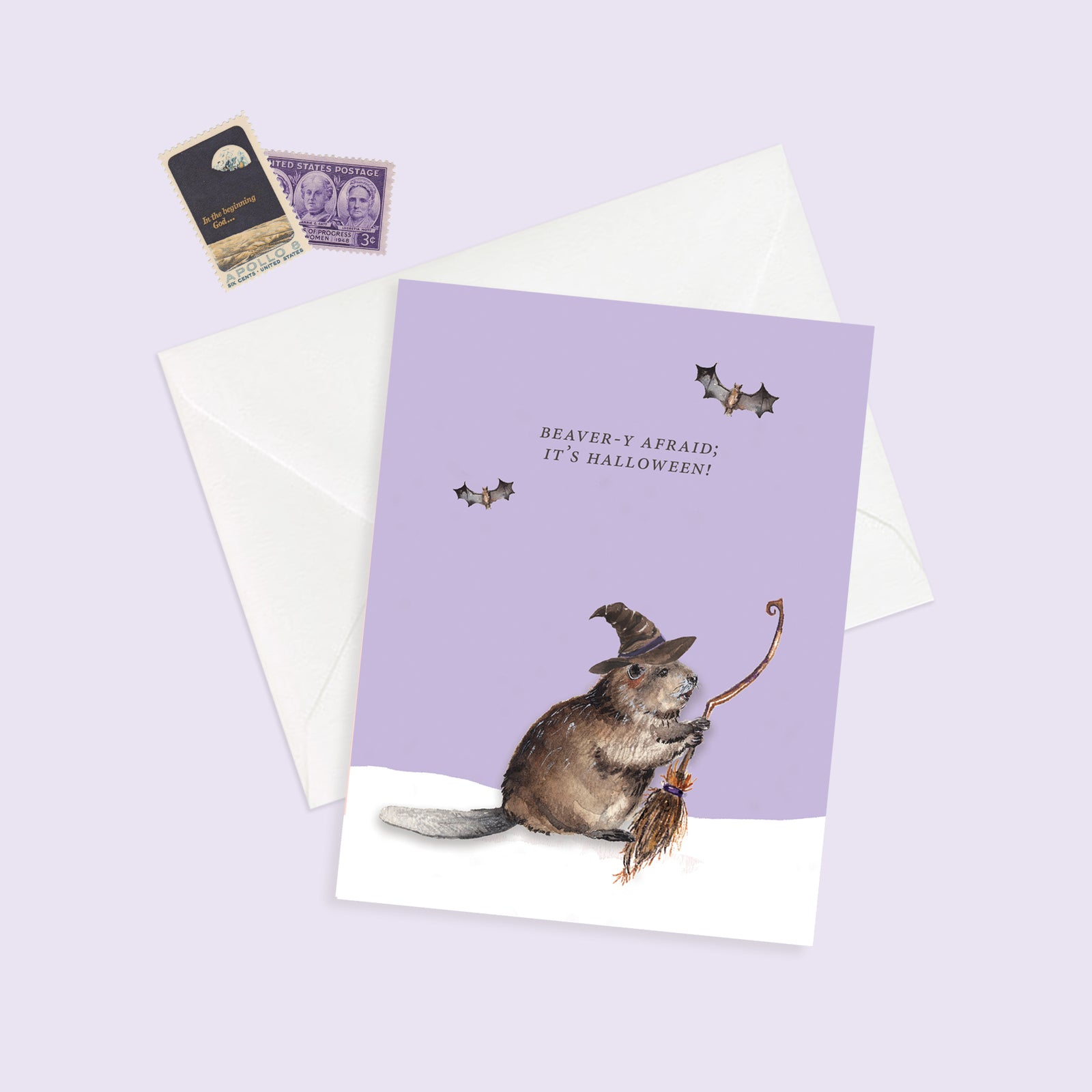 Beaver-y Afraid; It's Halloween! Greeting Card