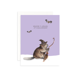 Beaver-y Afraid; It's Halloween! Greeting Card