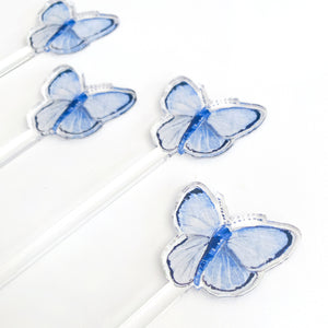 Spring Azure Butterfly Acrylic Stir Sticks