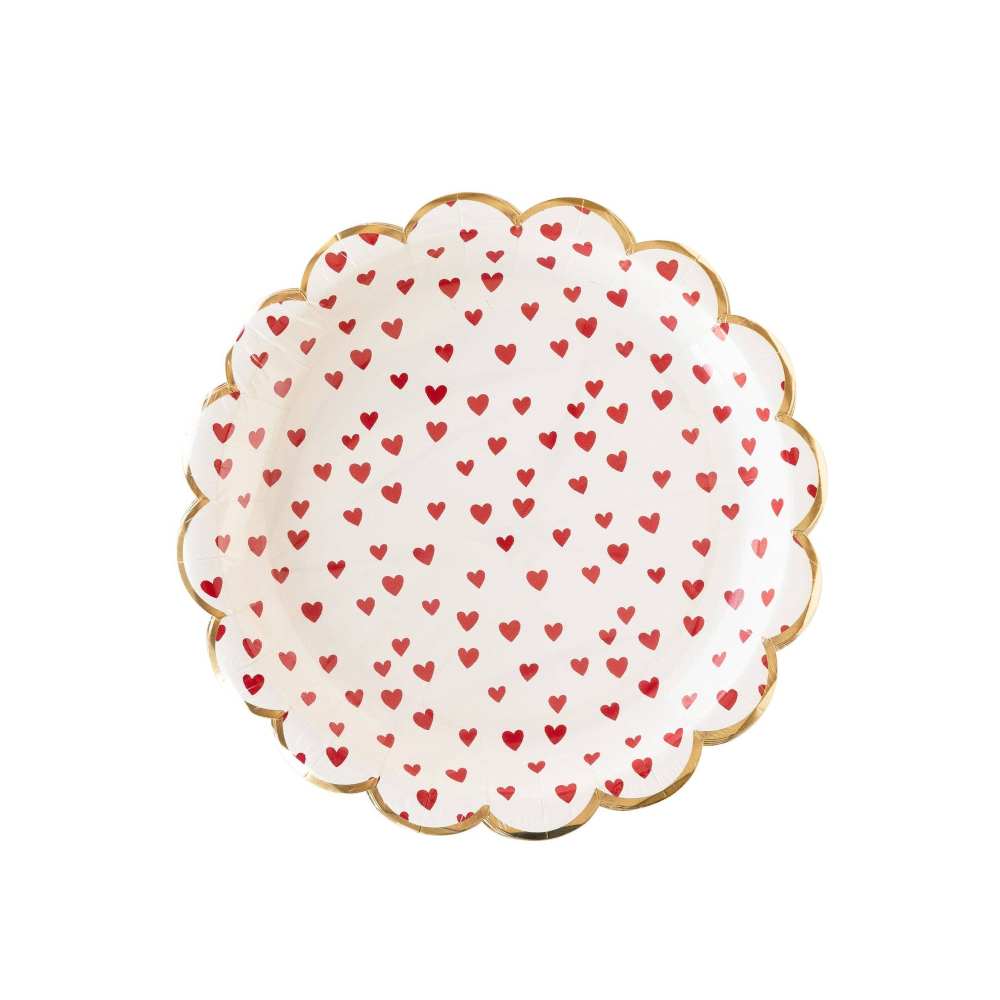 Tiny Red Hearts Paper Plates