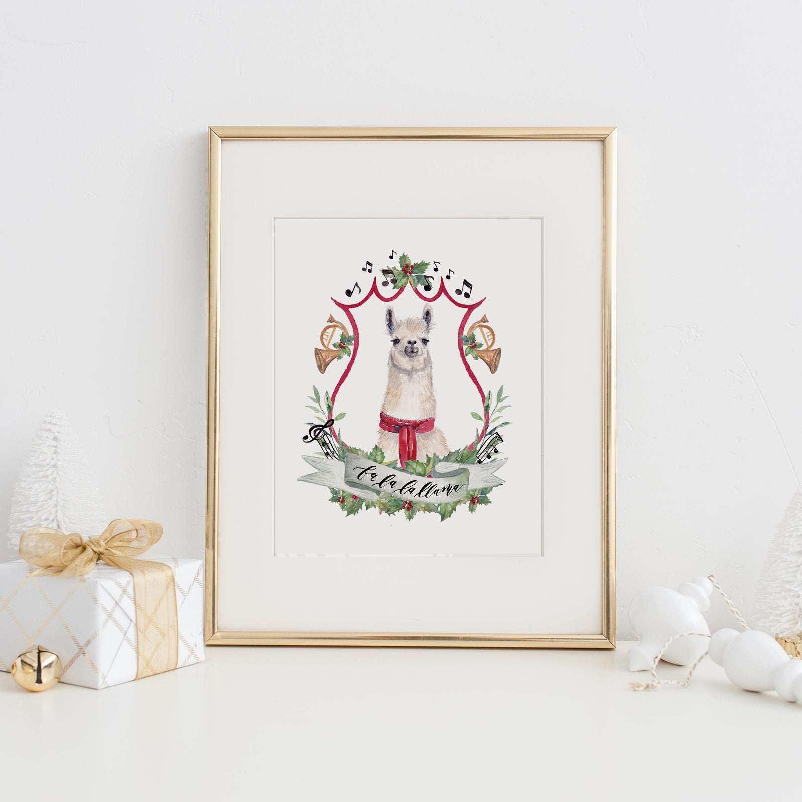Fa La La Llama Art Print