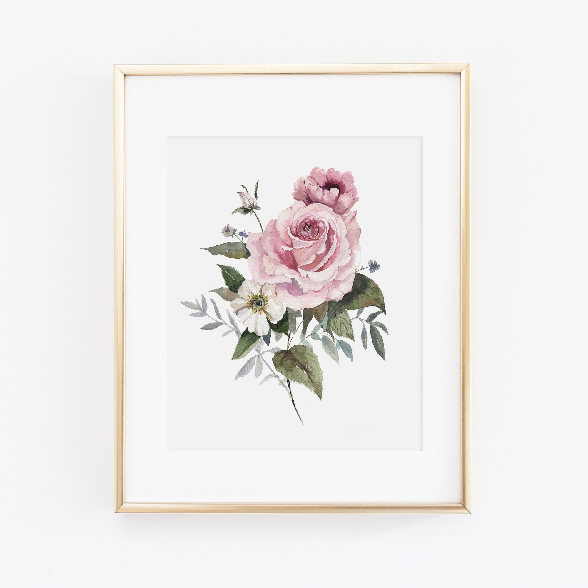 Rosy Florals Art Print