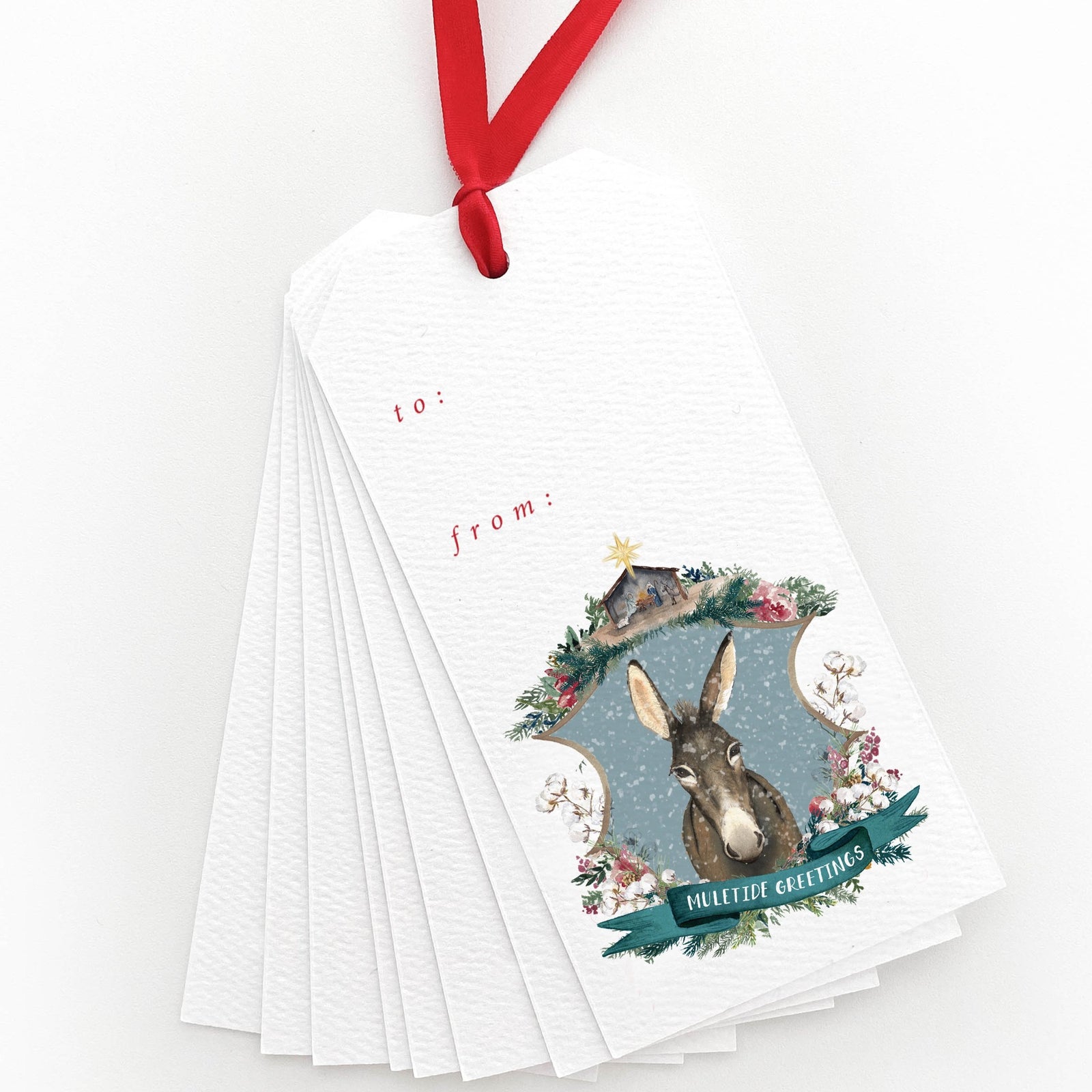 Muletide Greetings Gift Tags