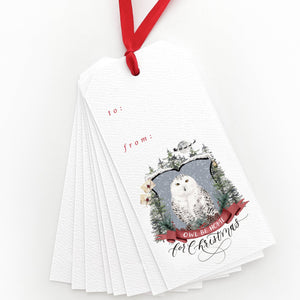 Owl Be Home for Christmas Gift Tags