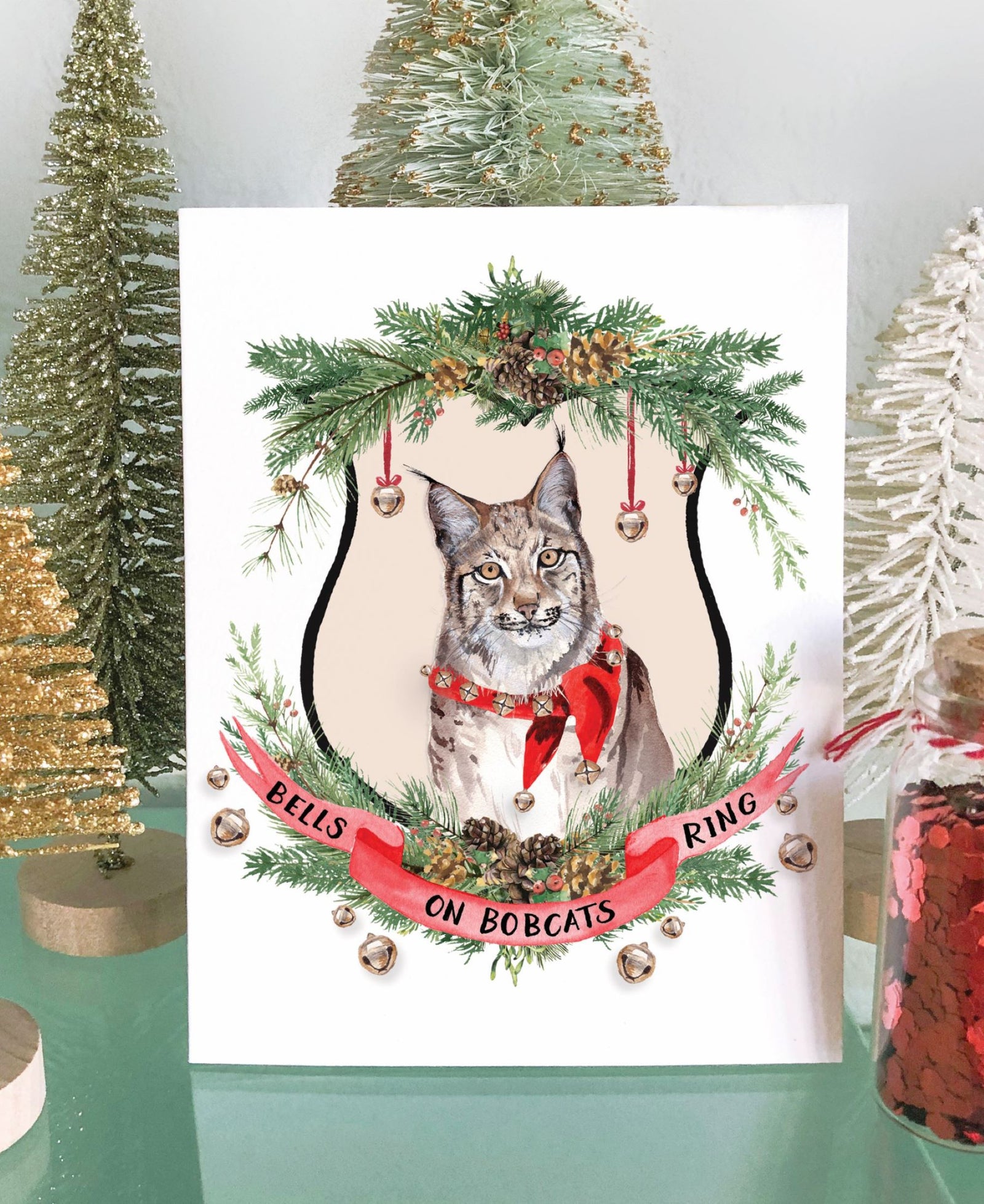 Bells on Bobcats Ring Art Print