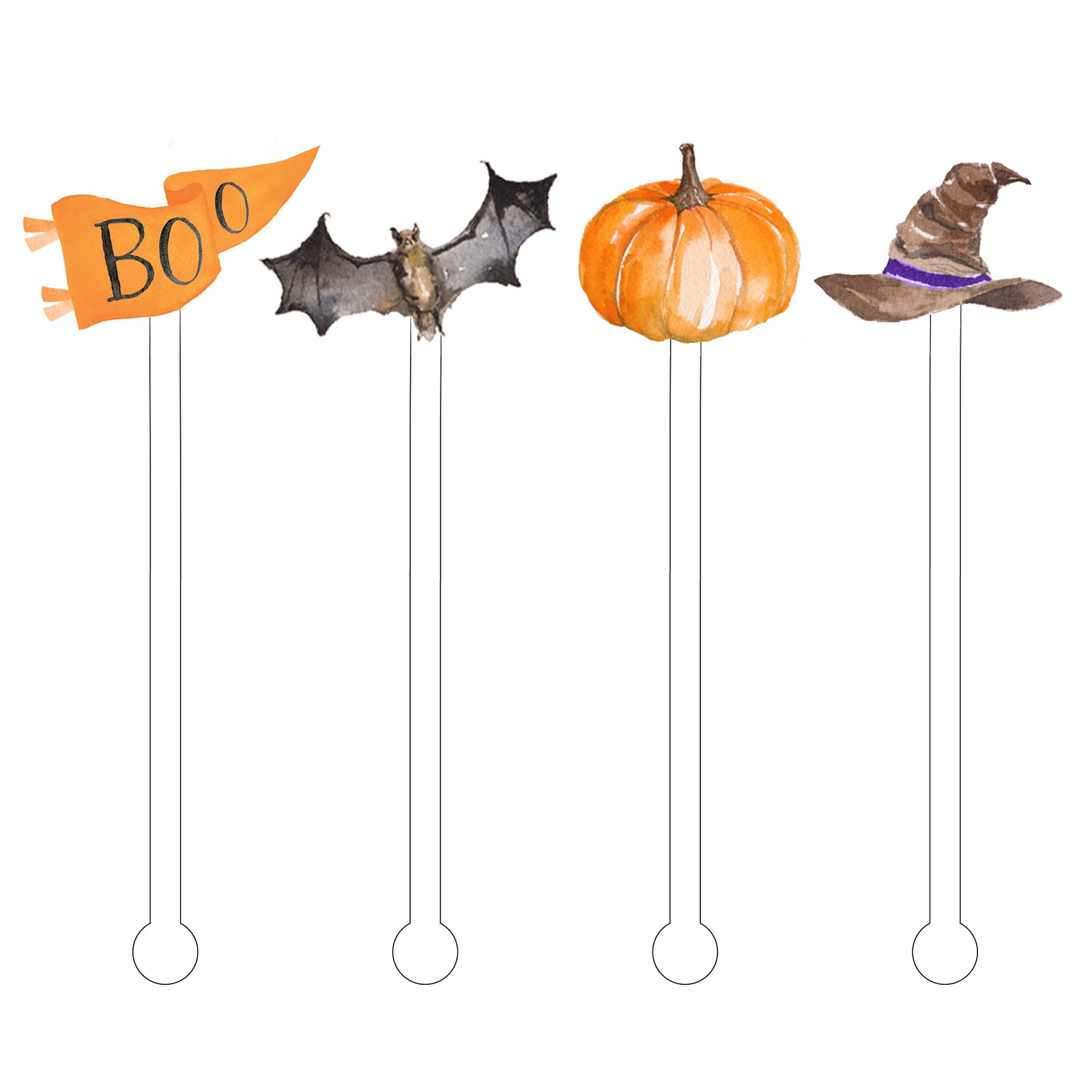 Classic Halloween Acrylic Stir Sticks