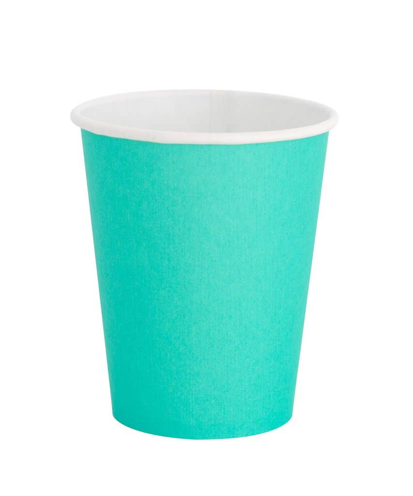 Teal Paper Cups