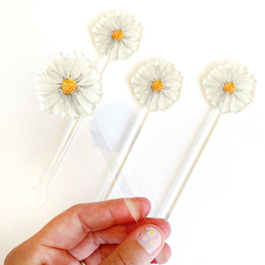 Daisy Acrylic Stir Sticks