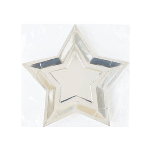Silver Foil Star Shaped Plate