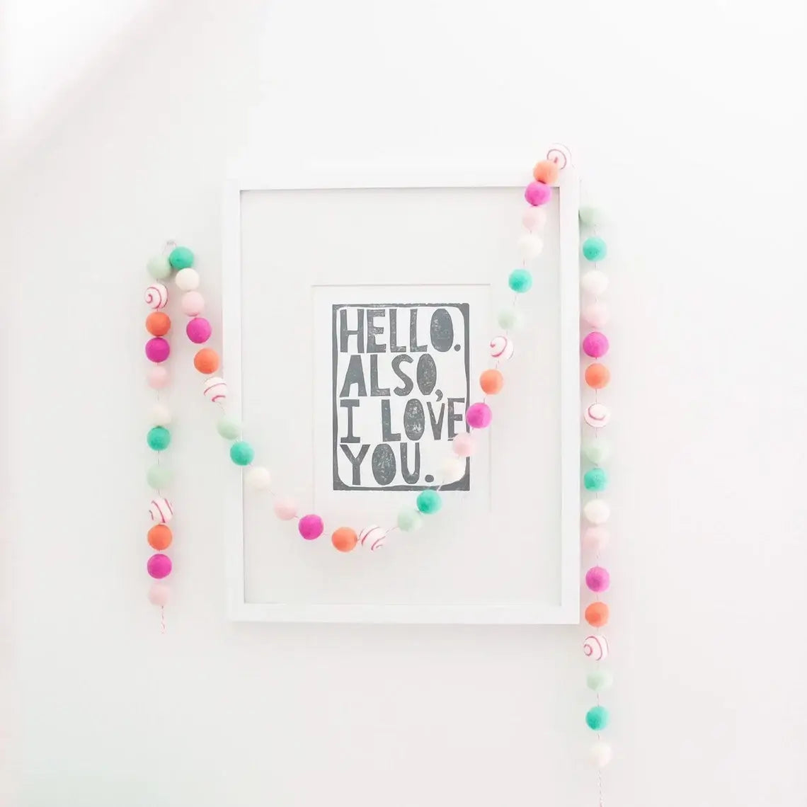 Spring Felt Ball Garland