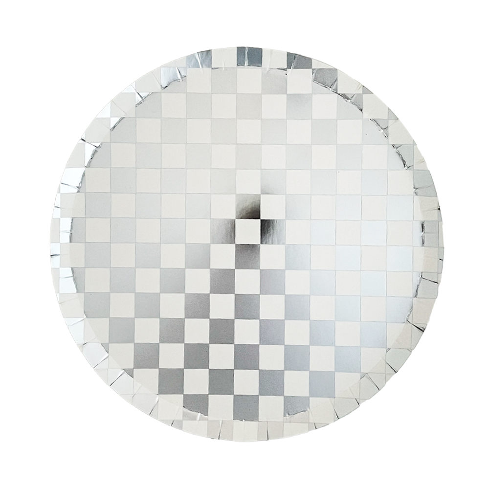 Dazzling Diamond Checked Dinner Plates