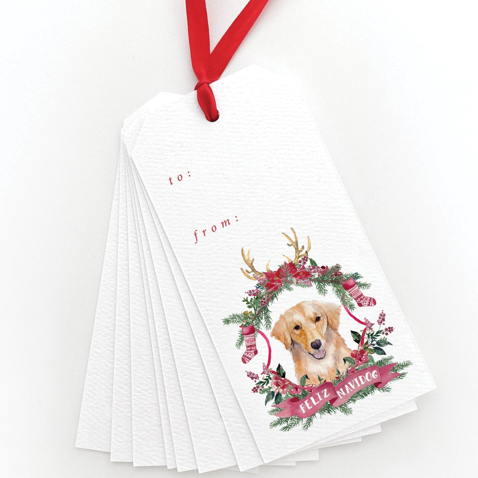 Feliz Navidog Gift Tags
