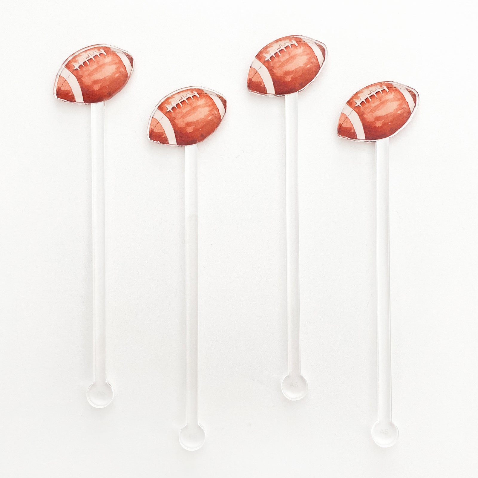 Football Acrylic Stir Sticks