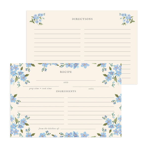 Forget Me Not Recipe Cards Cami Monet Forget Me Not Recipe Cards Cami Monet