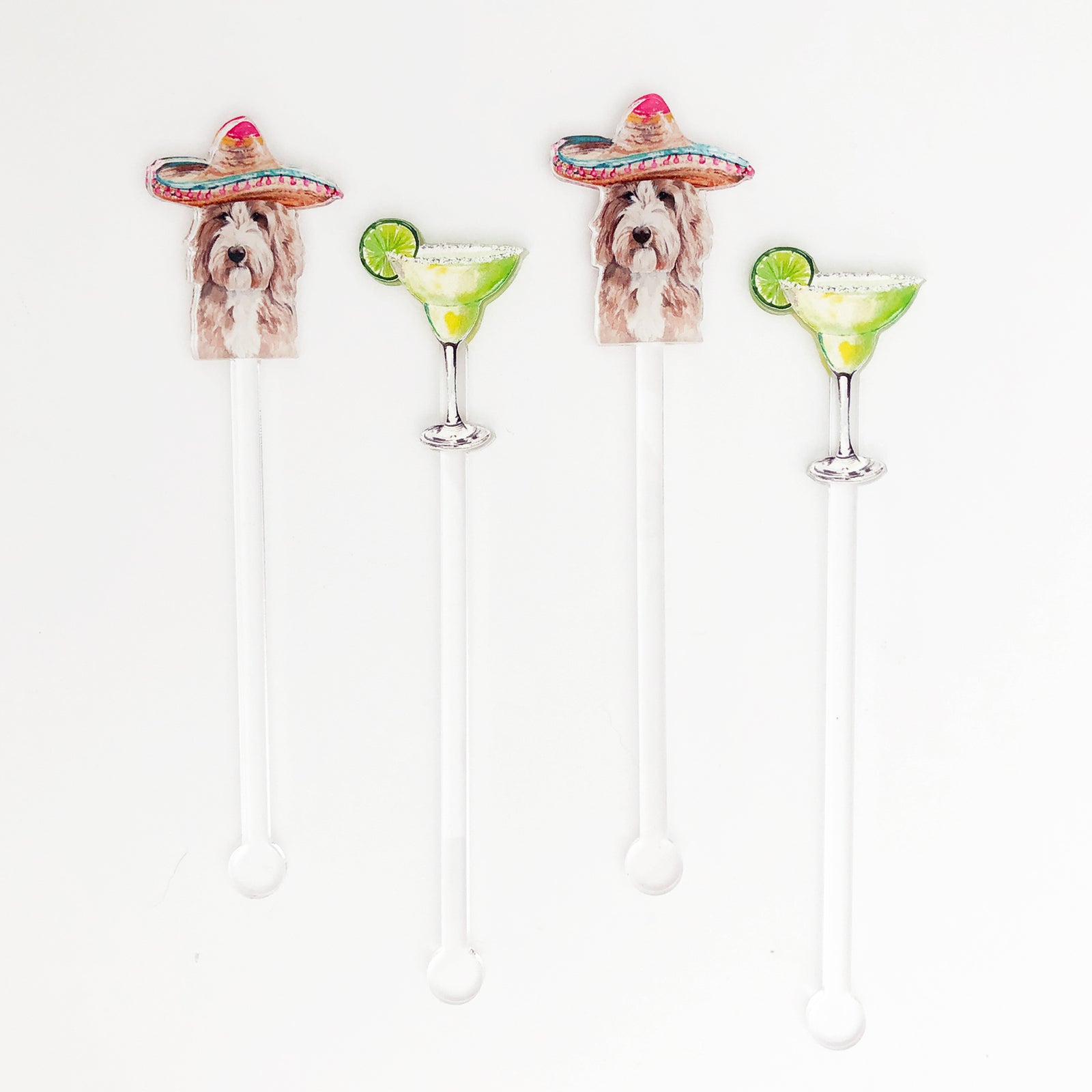 Furry Fiesta Acrylic Stir Sticks