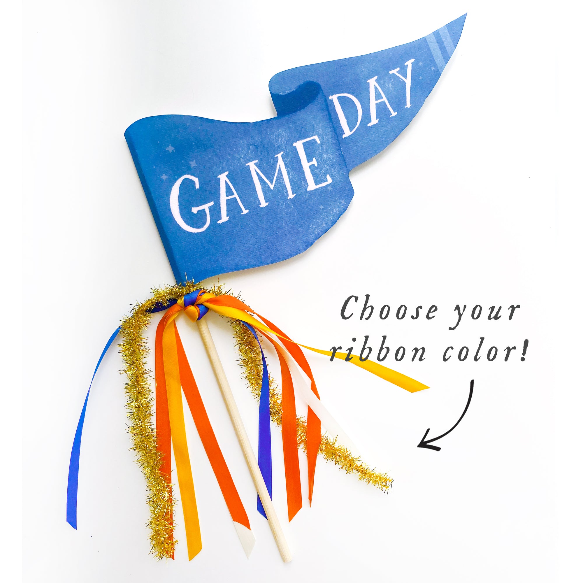 Blue Game Day Party Pennant