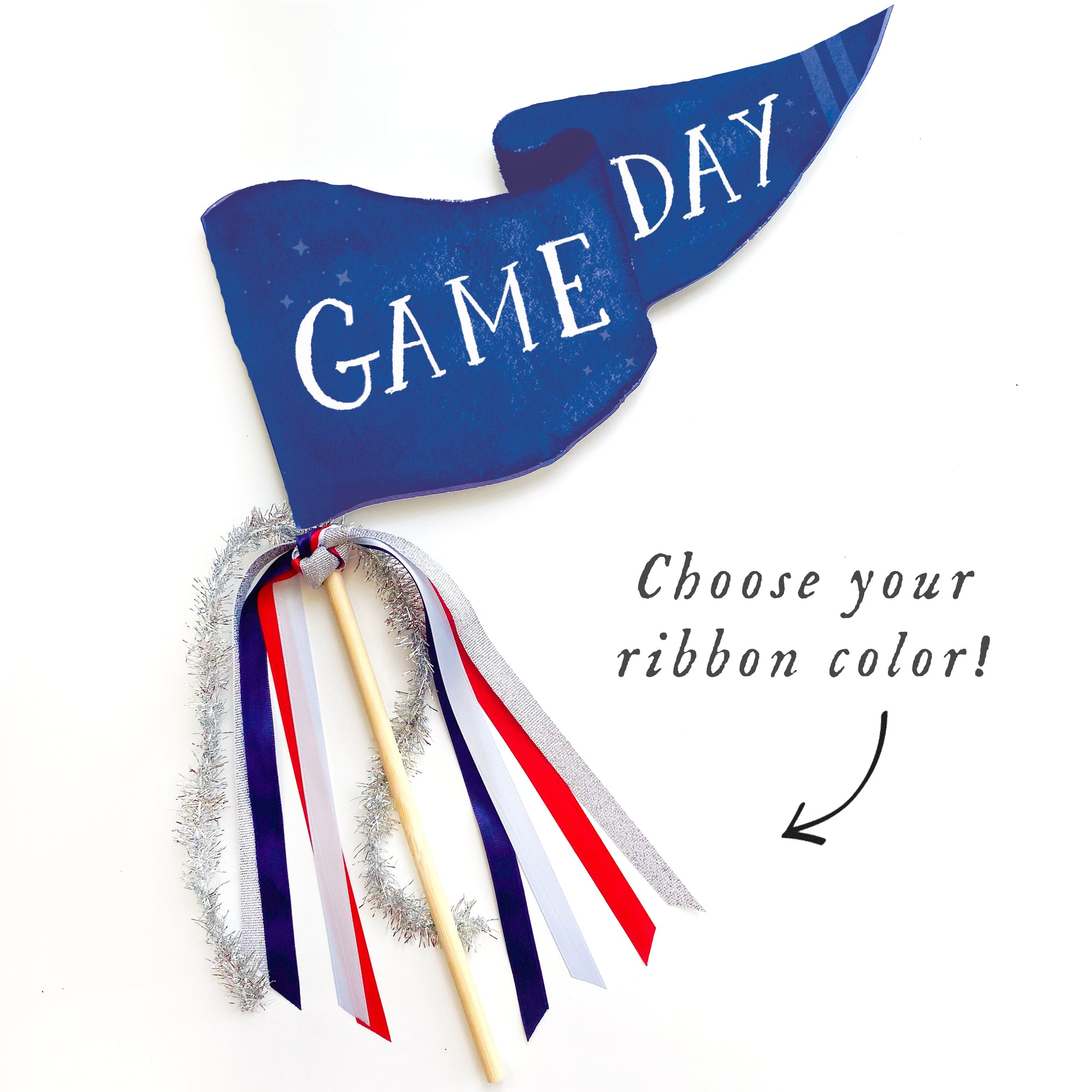 Navy Game Day Party Pennant