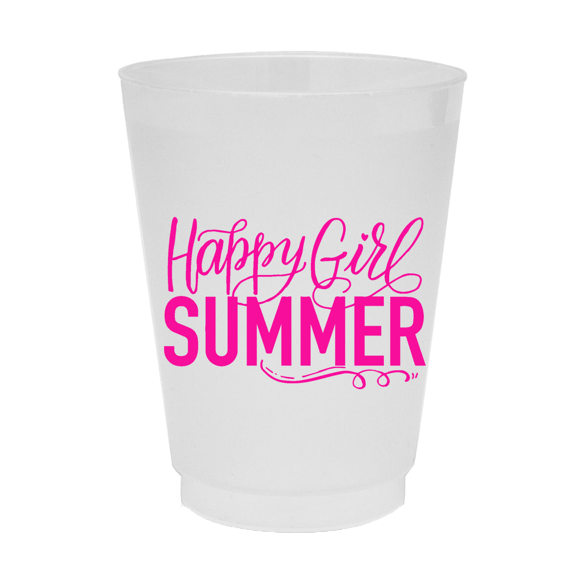 Happy Girl Summer Frosted Party Cups