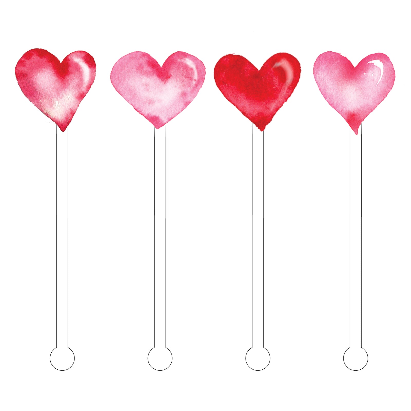 Full Hearts Acrylic Stir Sticks