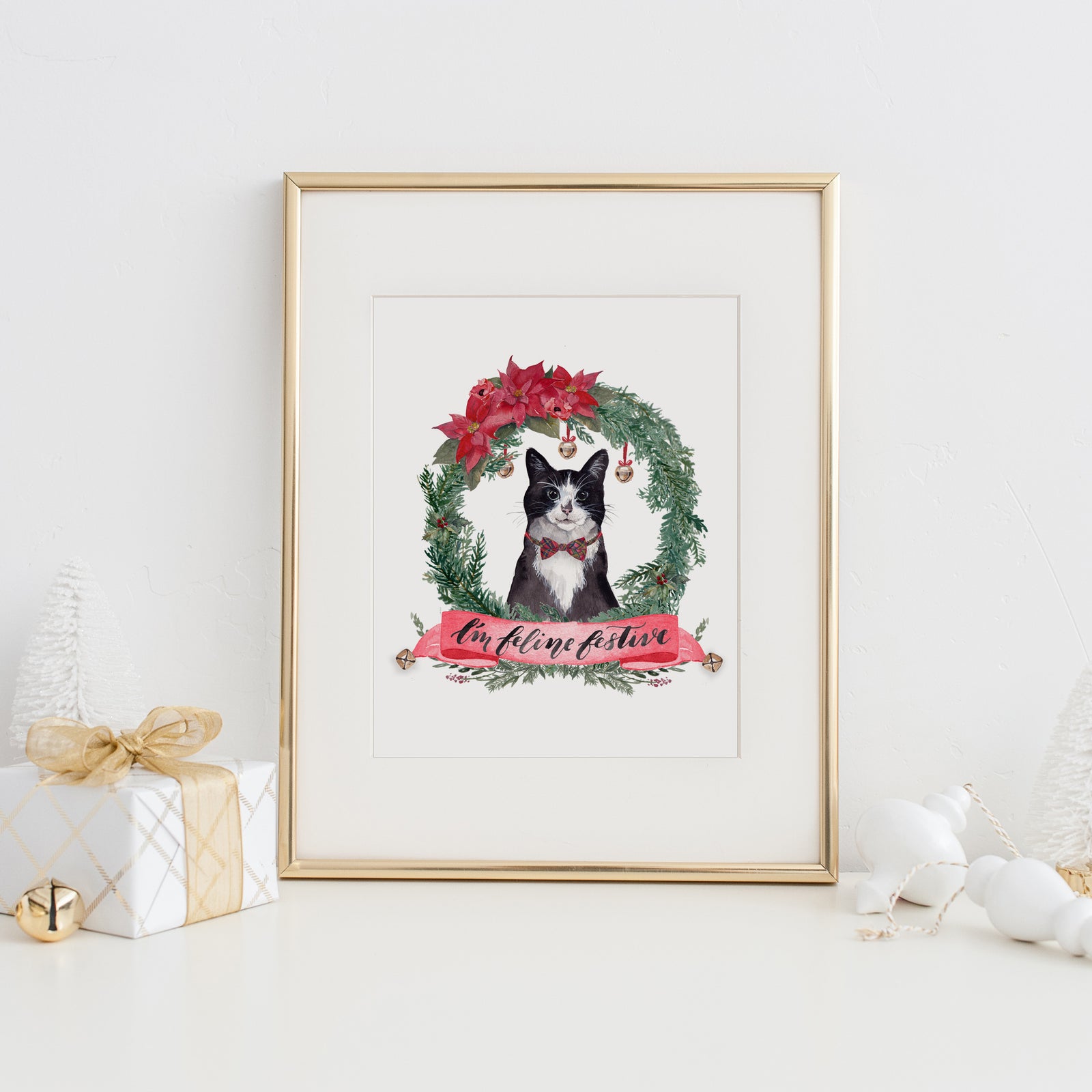 I'm Feline Festive Art Print
