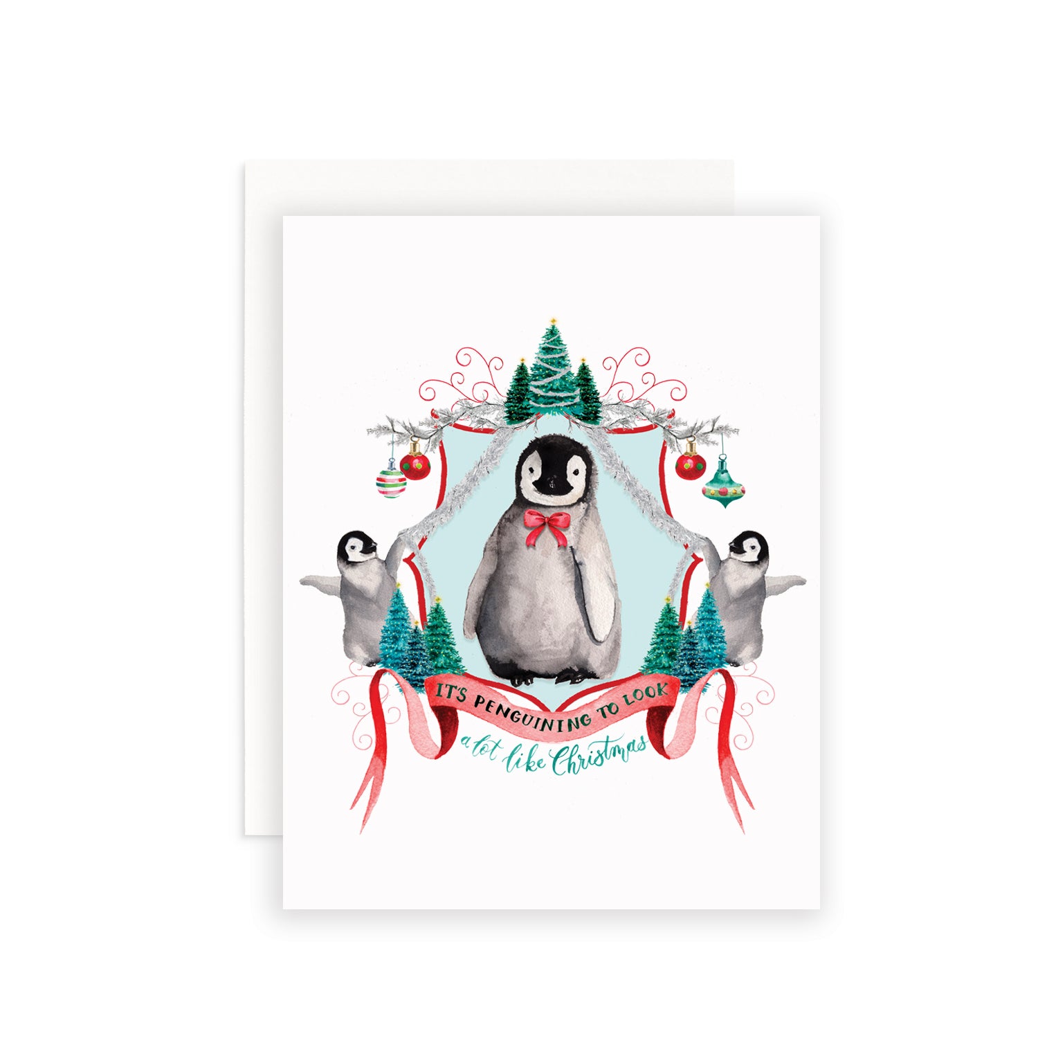 Penguin Family Christmas Card - From Our Family To Yours | You Said It - View #2