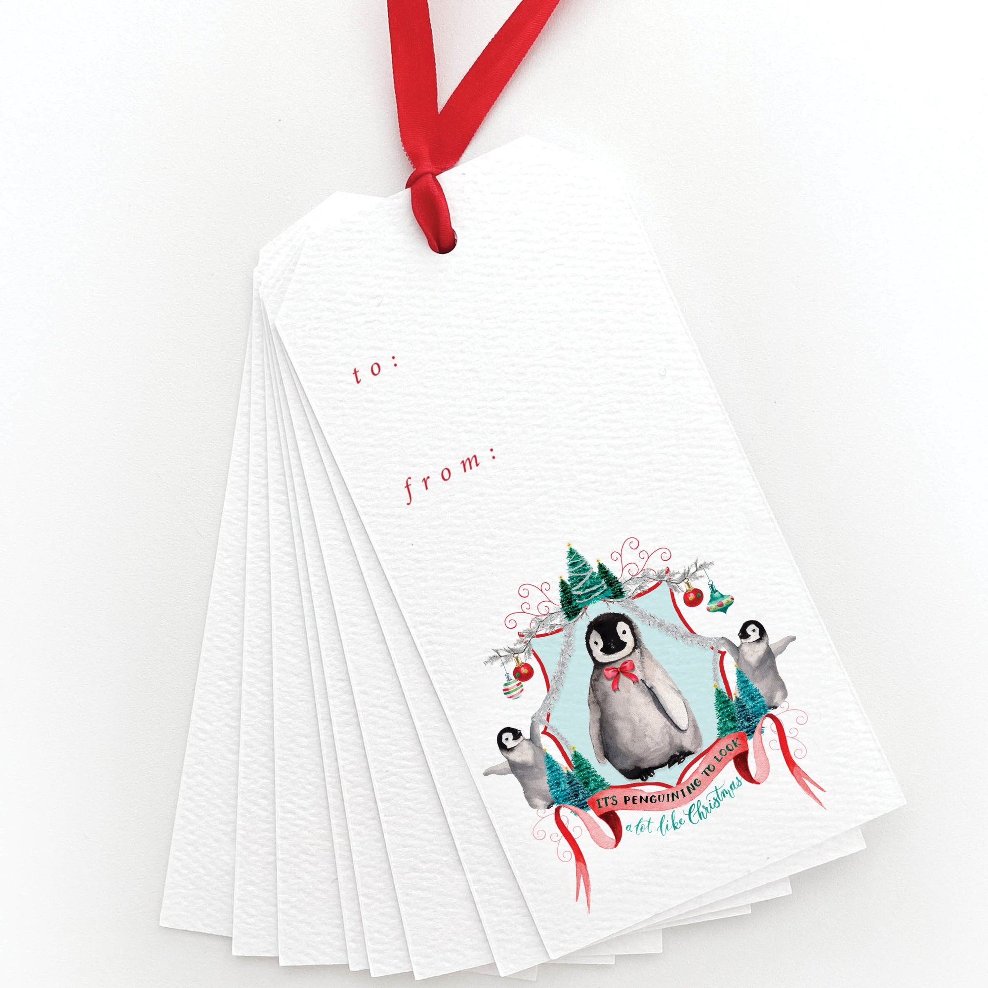 It's Penguining to Look a Lot Like Christmas Gift Tags