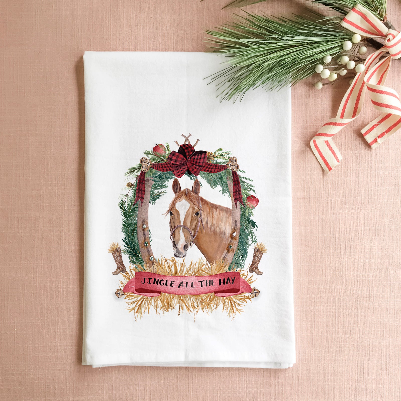 Jingle all the Hay Tea Towel