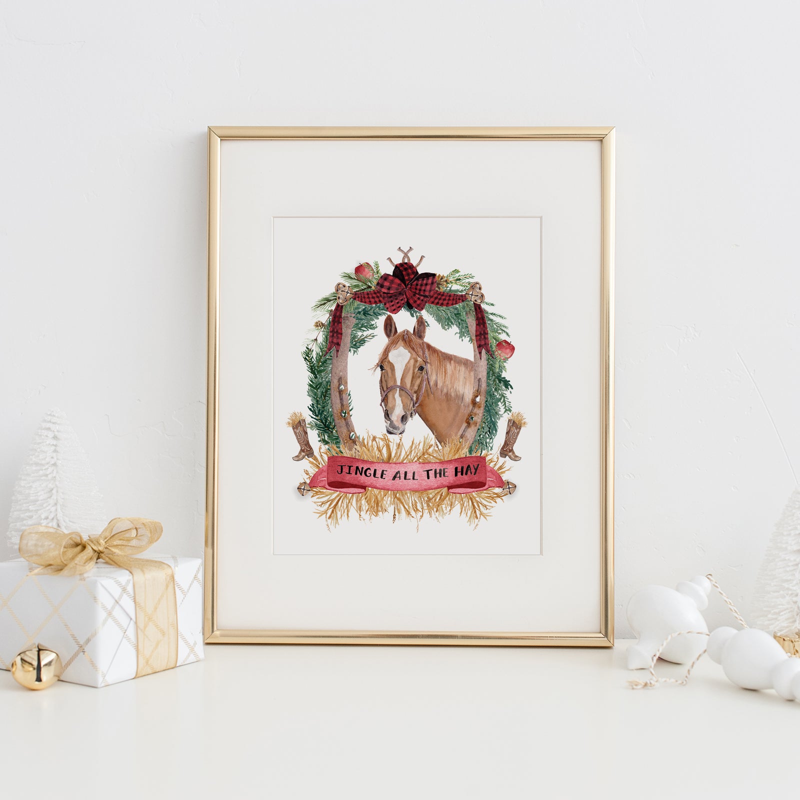 Jingle all the Hay Art Print