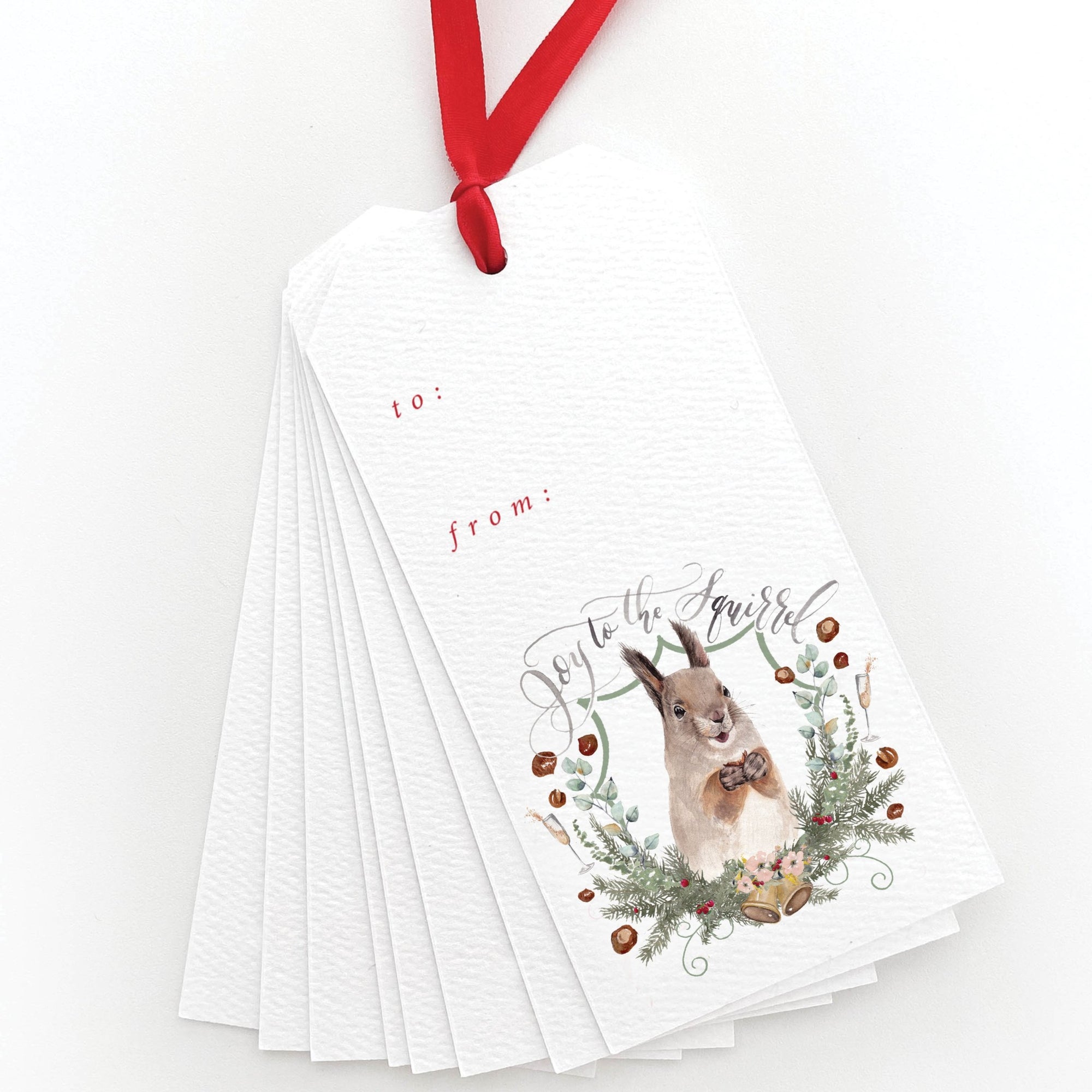 Joy to the Squirrel Gift Tags