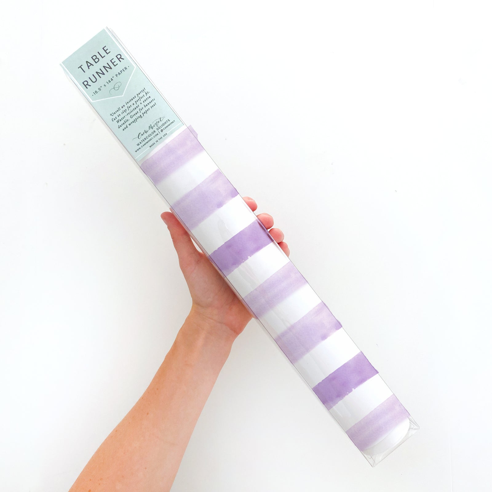 Lilac Stripes Table Runner