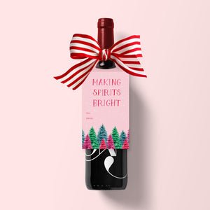 Making Spirits Bright Wine Tags