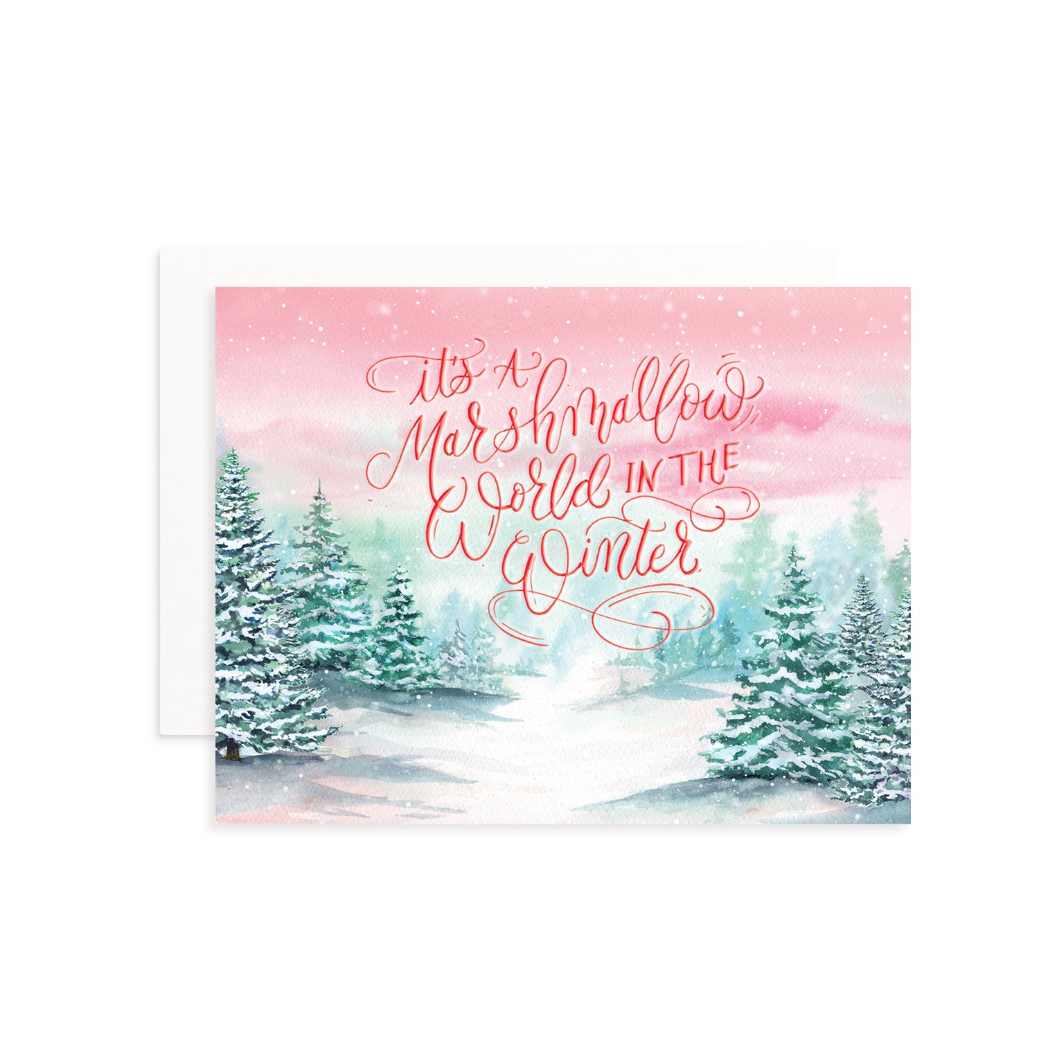 Marshmallow World Christmas Greeting Card
