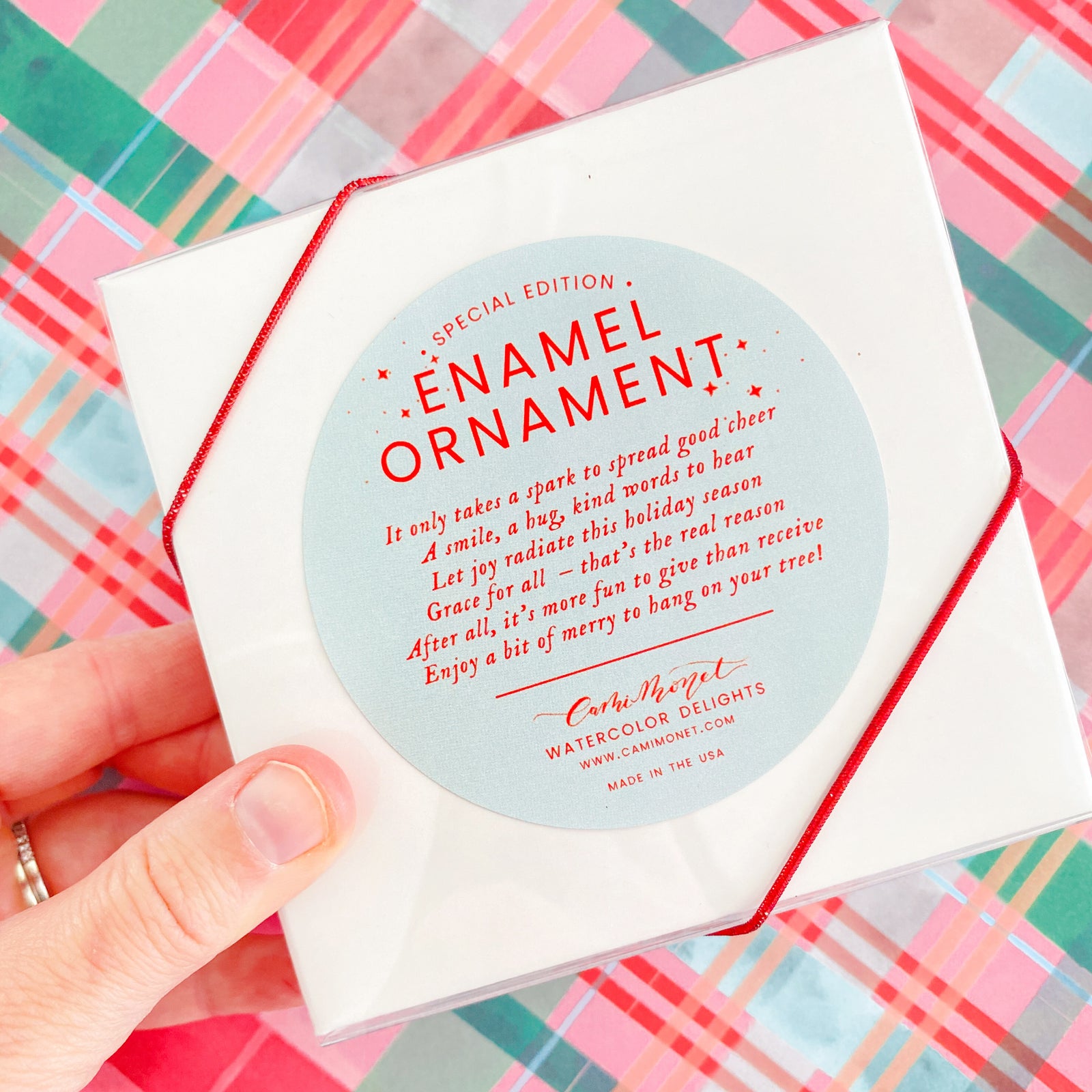 Limited-Edition Merry Party Pennant Enamel Ornament