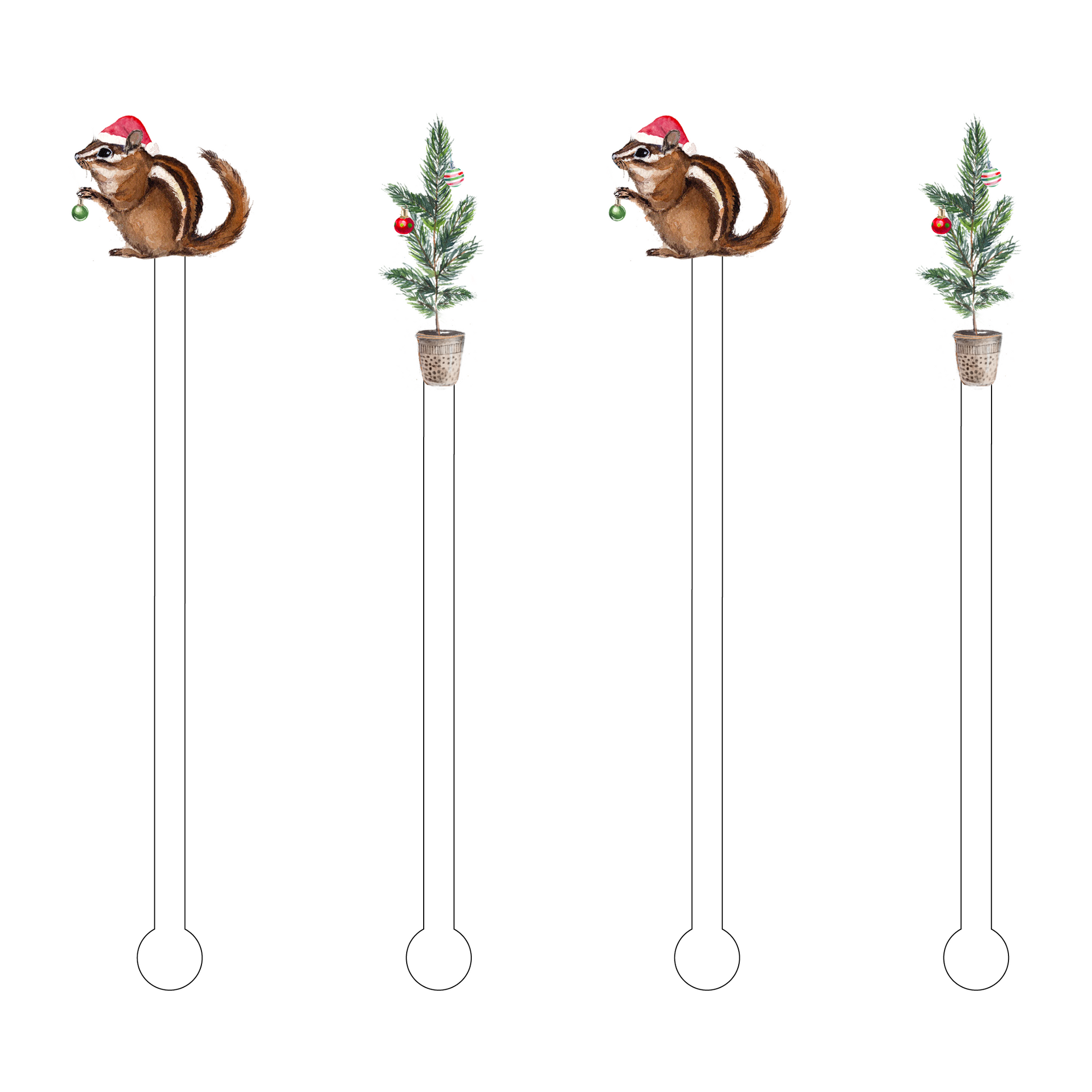 Merry Little Christmas Acrylic Stir Sticks
