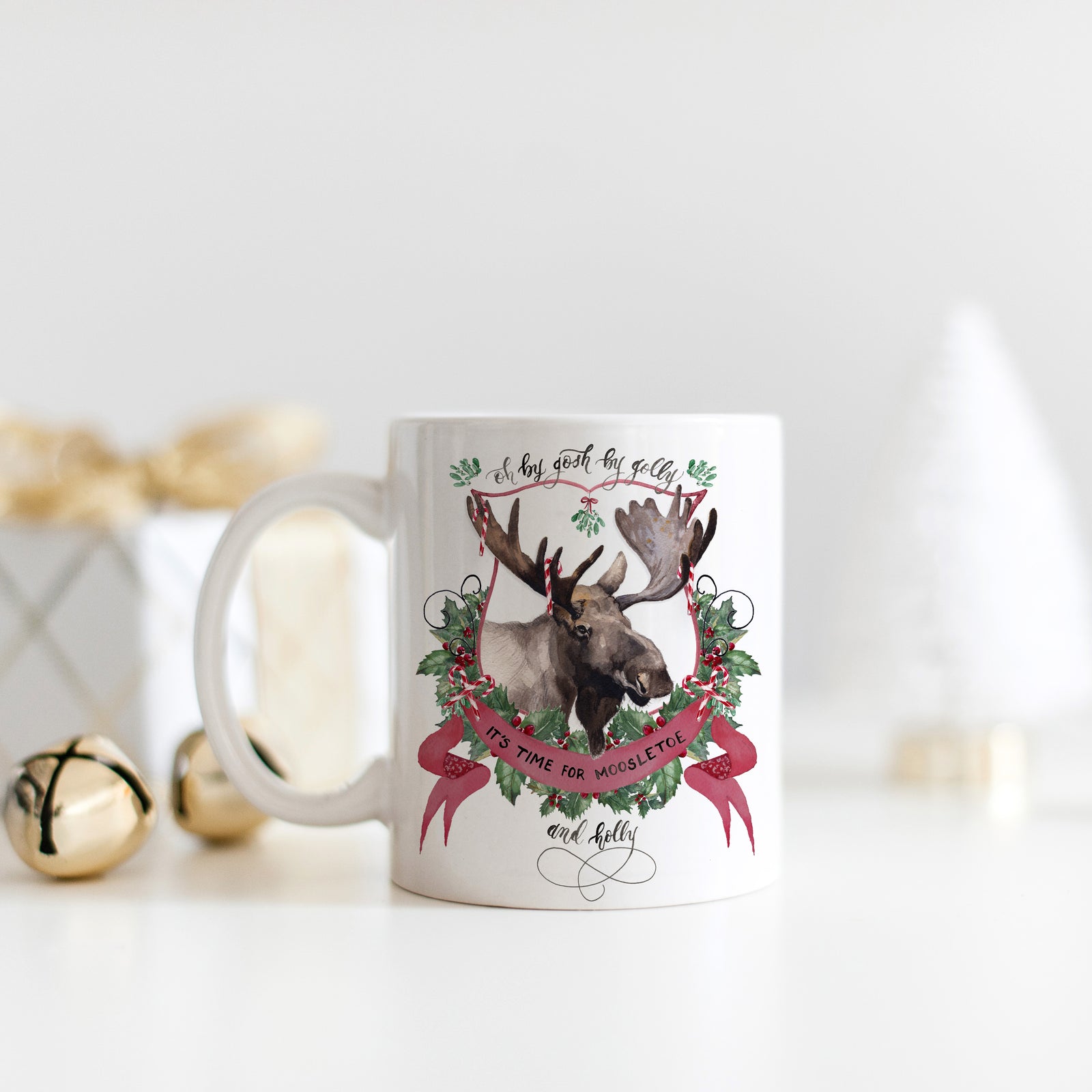 Moosletoe and Holly Mug
