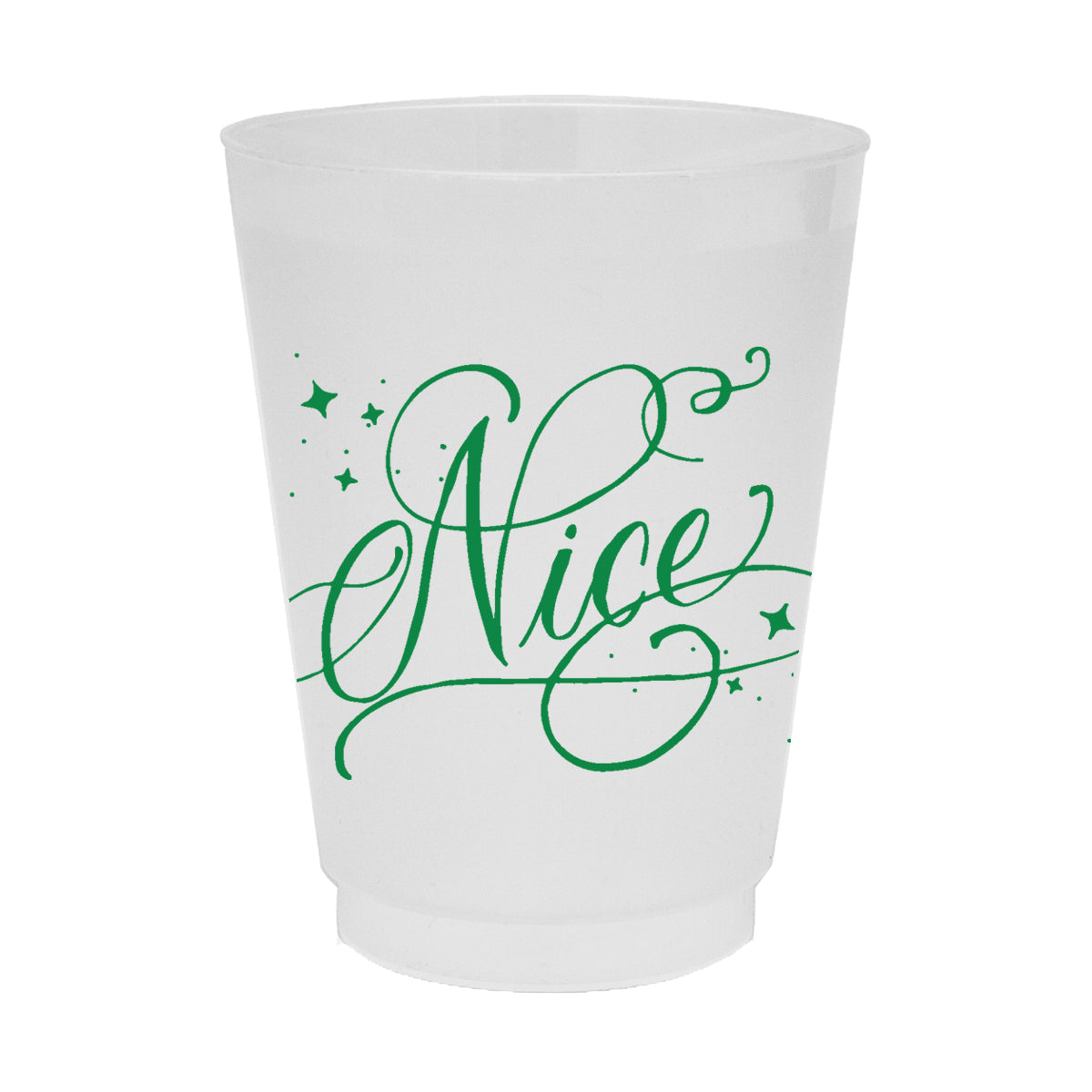 Personalized Frosted Christmas Cocktail Party Cups