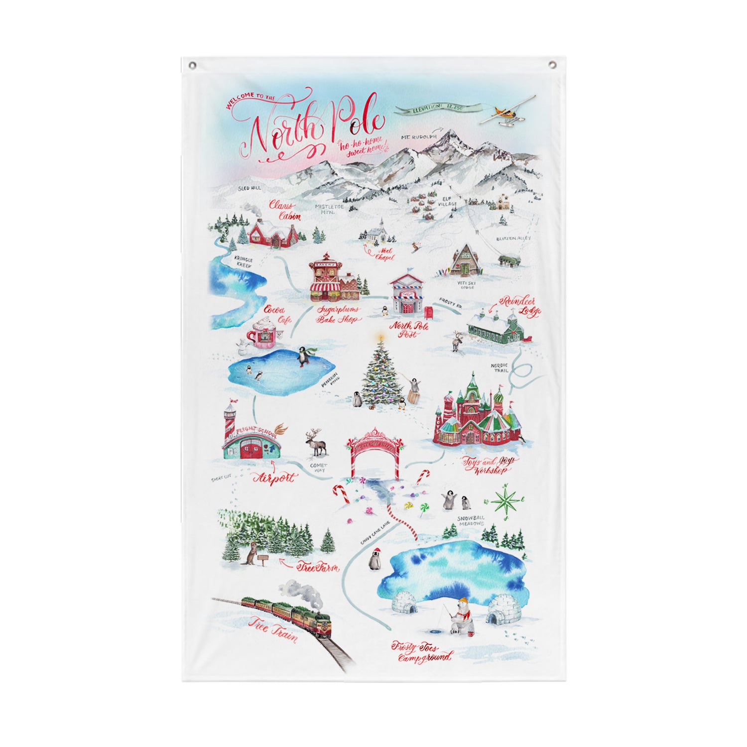 North Pole Extra-Large Wall Hanging Flag