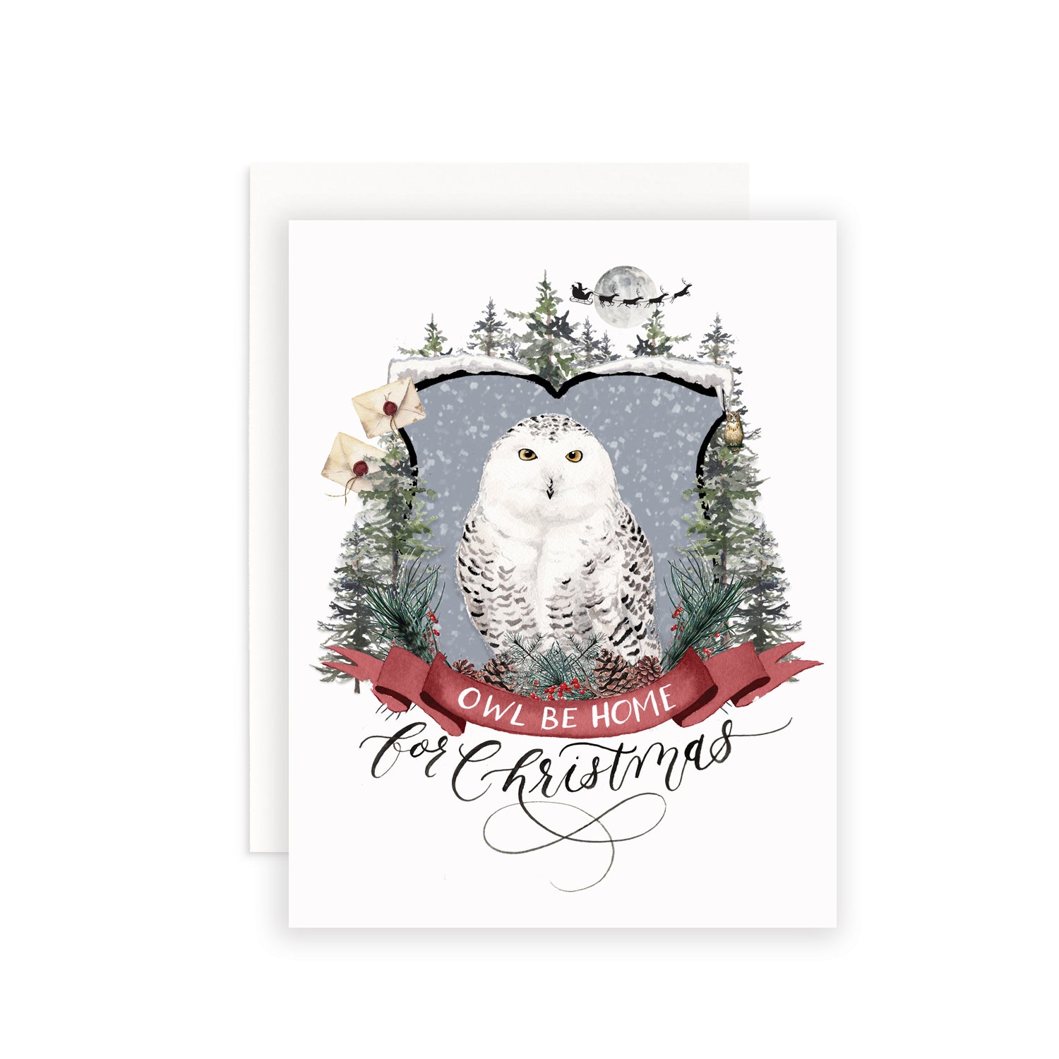 Owl Be Home for Christmas Greeting Card