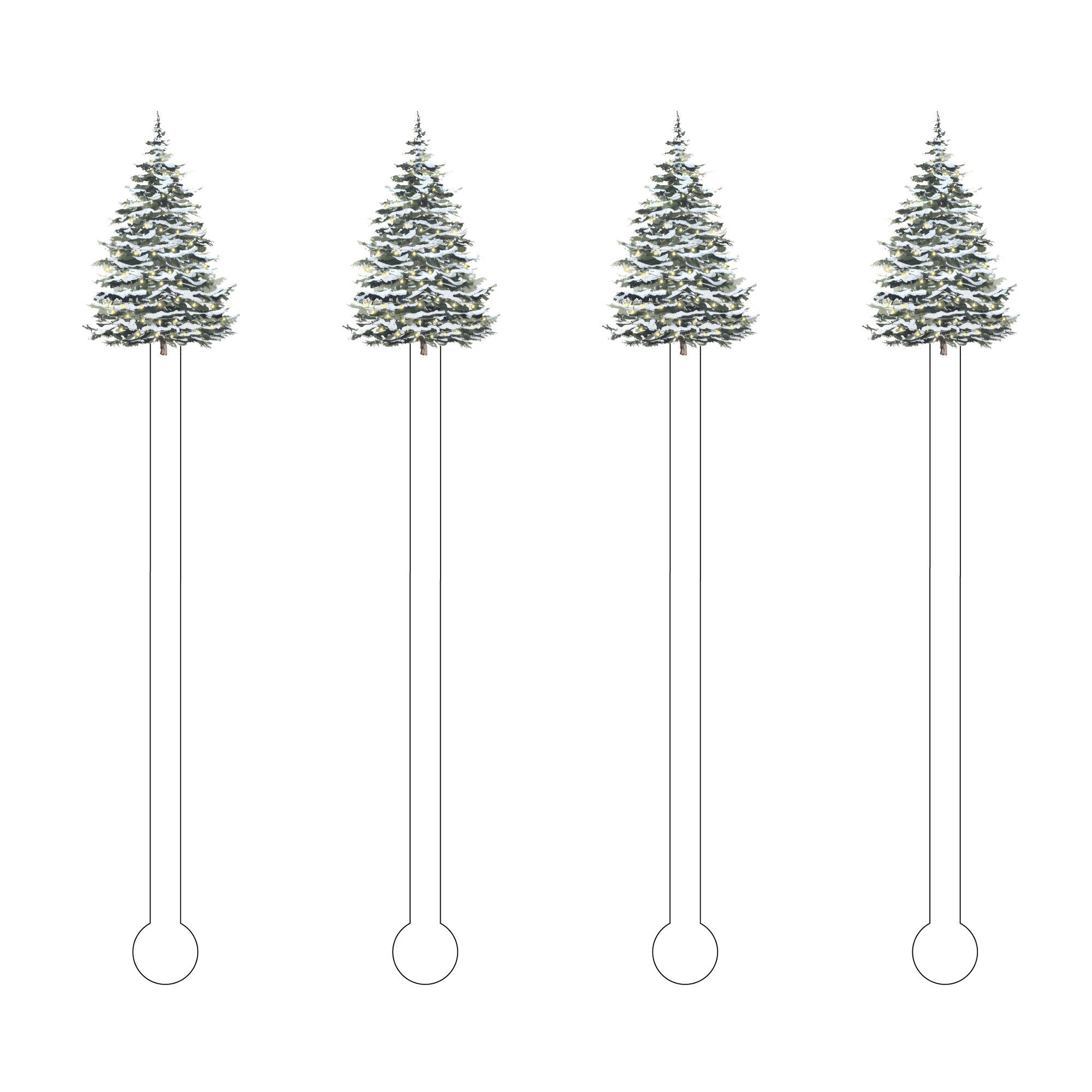 The Perfect Tree Acrylic Stir Sticks