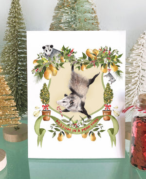Possum in a Pear Tree Art Print
