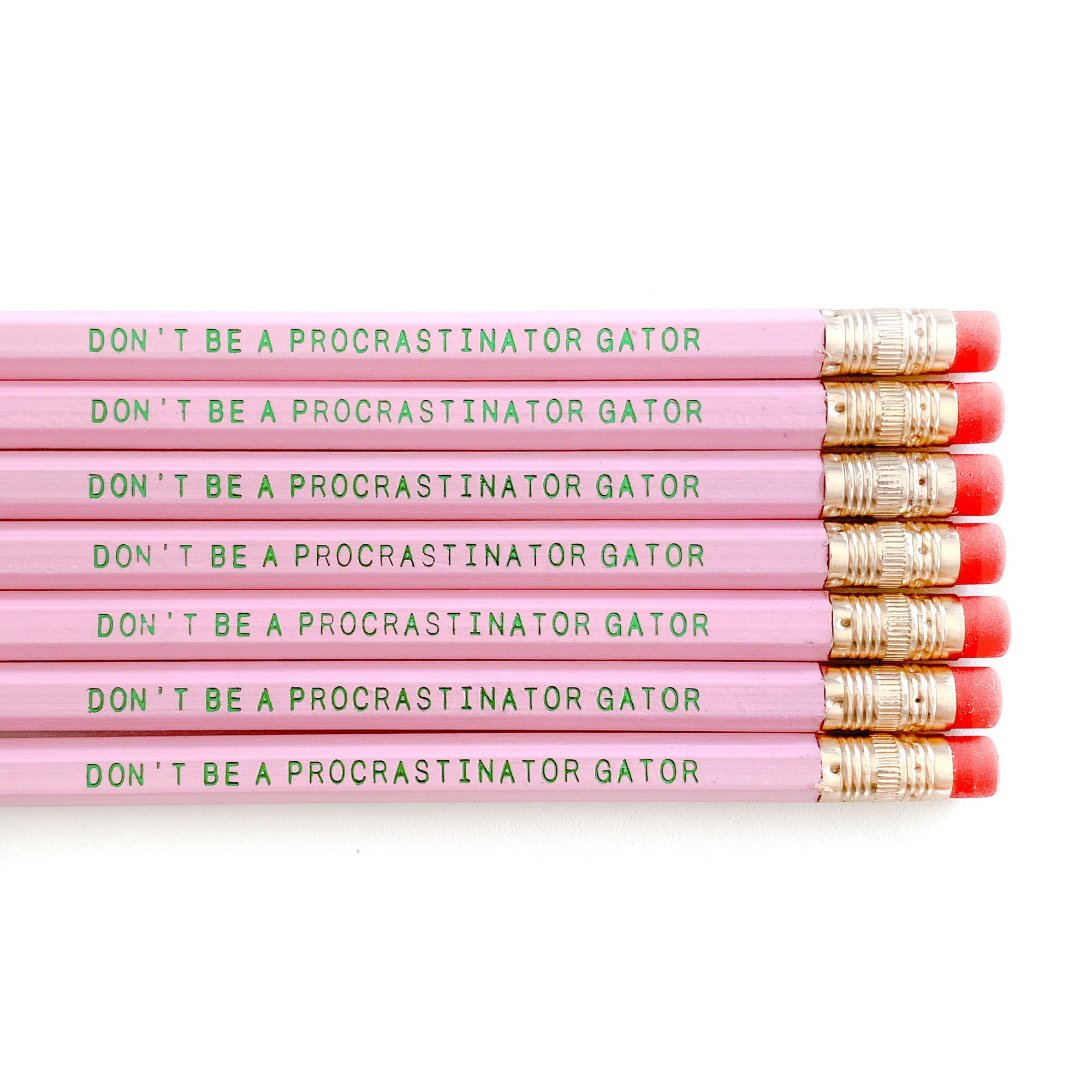 Don't Be a Procrastinator Gator Pencil Set