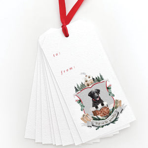 Pup on the Housetop Gift Tags
