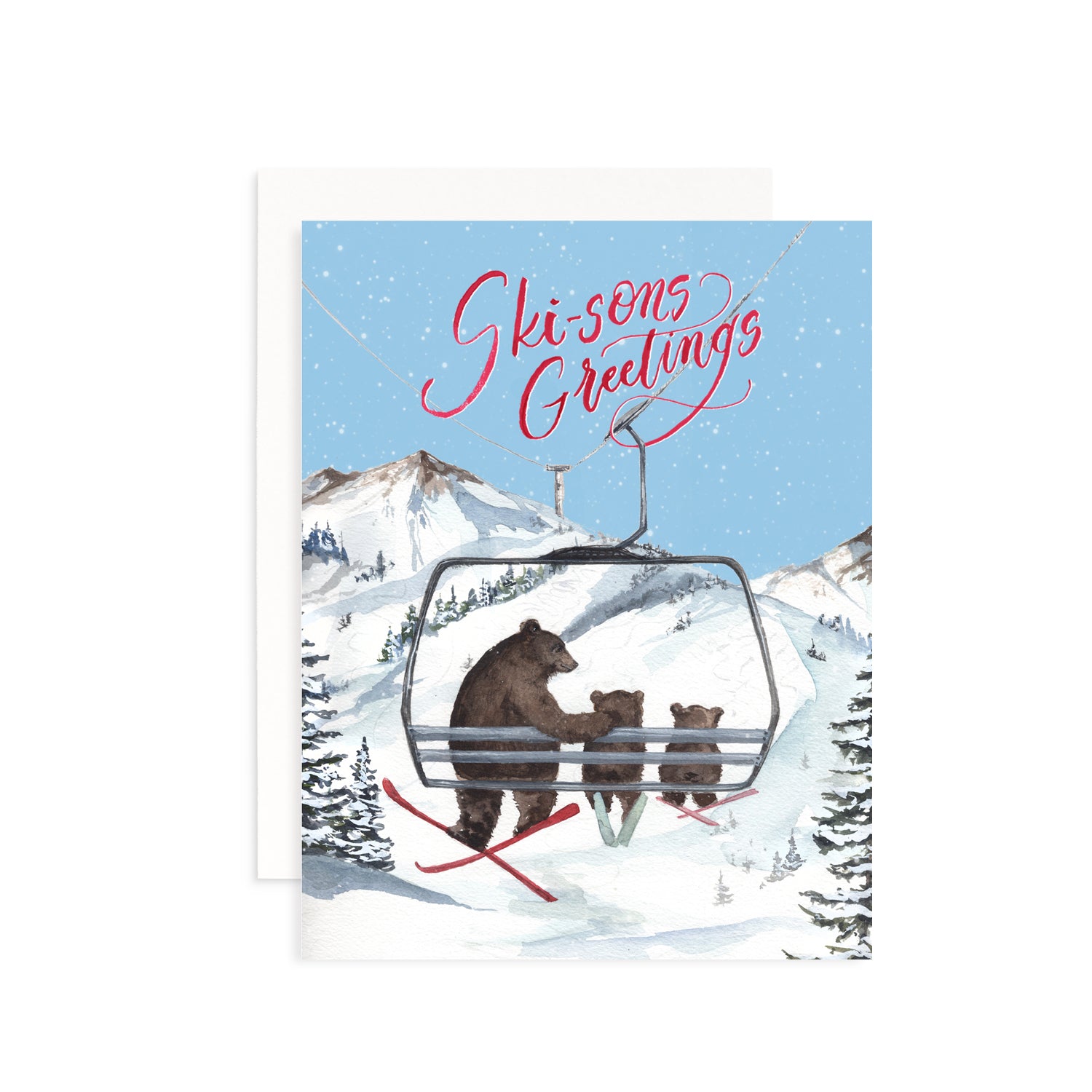 Ski-sons Greetings Card