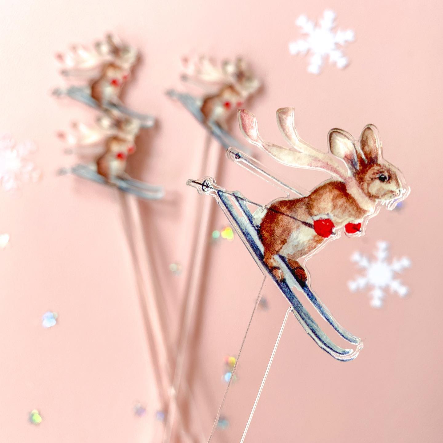 Bunny Slope Acrylic Stir Sticks