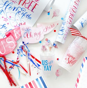 US of YAY Frosted Party Cups