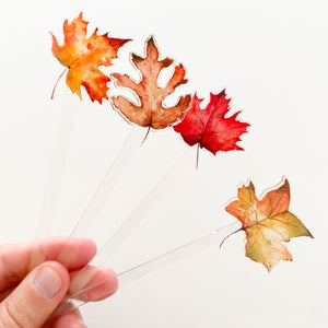 Fall Leaves Acrylic Stir Sticks